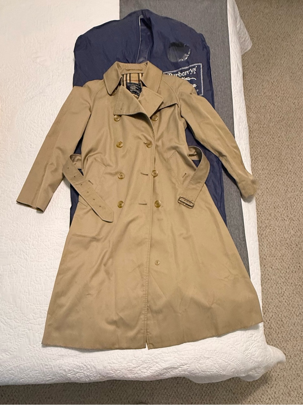 Authentic Burberry Vintage Nova Check Trench Coat
